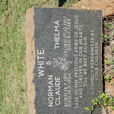 WHITE Norman Claude 1911-1954 &amp; Thelma 1917-1989