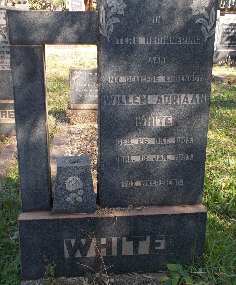 WHITE Willem Adriaan 1905-1957