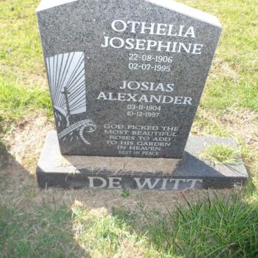 WITT Josias Alexander, de 1904-1997 &amp; Othelia Josephine 1906-1995