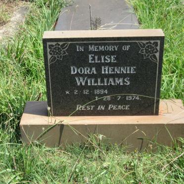 WILLIAMS Elise Dora Hennie 1894-1974