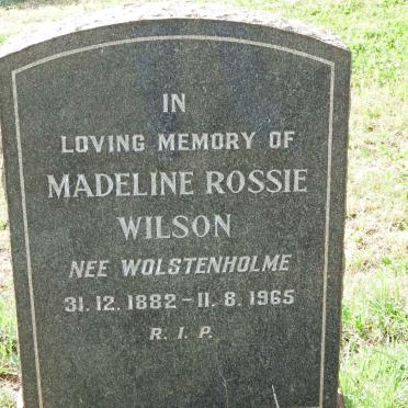 WILSON Madeline Rossie nee WOLSTENHOLME 1882-1965