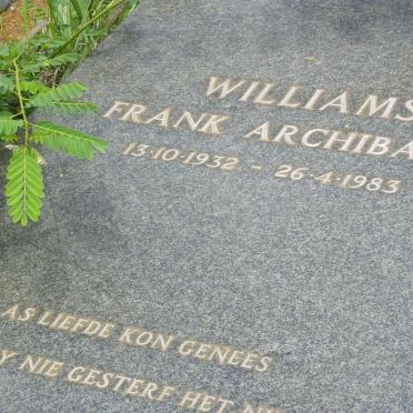WILLIAMS Frank Archibald 1932-1983