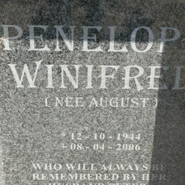 WINIFRED Penelope nee AUGUST 1944-2006