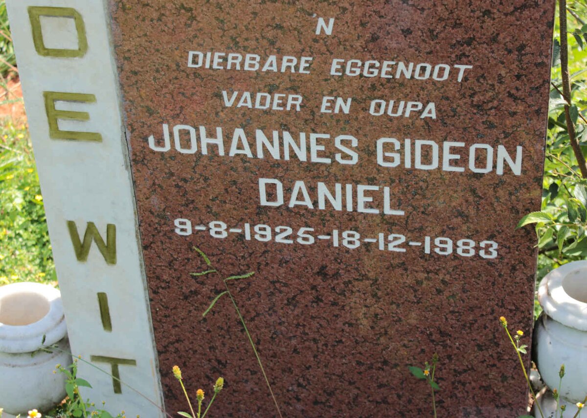 WIT Johannes Gideon Daniel, de 1925-1983