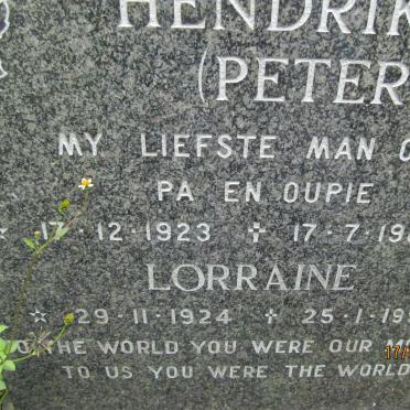 WILSENAGH Hendrik C. 1923-1988 &amp; Lorraine 1924-1995