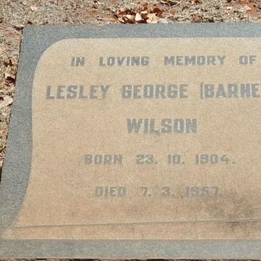 WILSON Lesley George 1904-1957