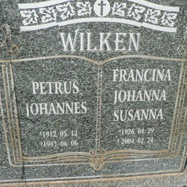 WILKEN Petrus Johannes 1912-1983 &amp; Francina Johanna Susanna 1926-2004