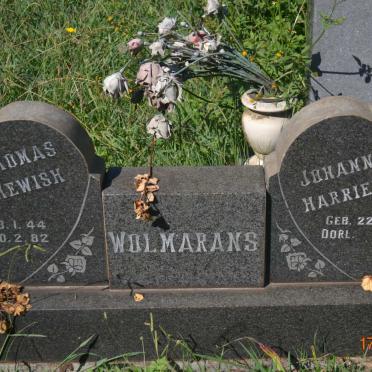 WOLMARANS Thomas Hewish 1944-1982 &amp; Johanna Harriet 1945-