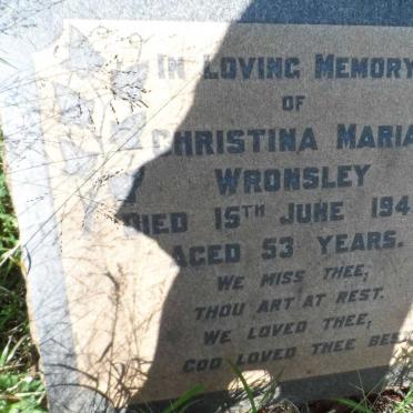 WRONSLEY Christina Maria -1949