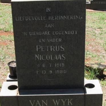 WYK Petrus Nicolaas, van 1919-1980
