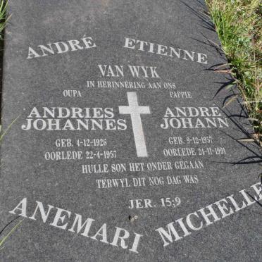 WYK Andries Johannes, van 1926-1957 :: VAN WYK Andre Johann 1957-1991
