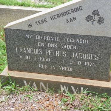 WYK Francois Petrus Jacobus, van 1950-1975