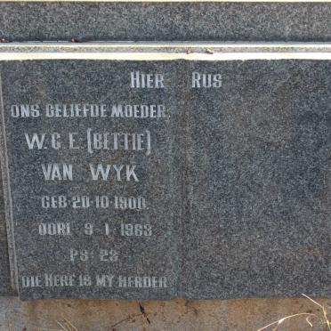 WYK W.C.E., van 1900-1963