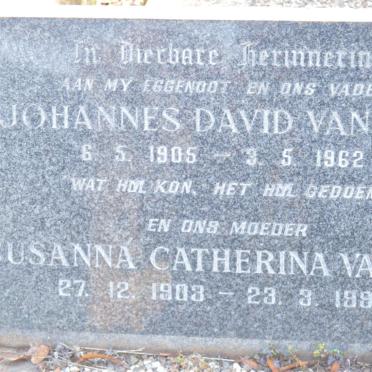 ZYL Johannes David, van 1905-1962 &amp; Susanna Catharina 1903-1992