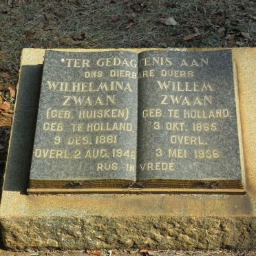 ZWAAN Willem 1865-1956 &amp; Wilhelmina HUISKEN 1861-1946