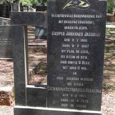 ZYL Casper Johannes Jacobus, van 1901-1967 &amp; Catharina Petronella Hermina 1904-1973