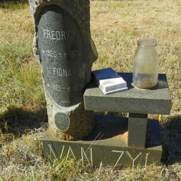 ZYL Fredrick, van 1920-1976 &amp; Fiona 1921-1976