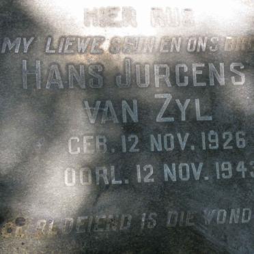 ZYL Hans Jurgens, van 1926-1943