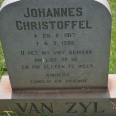 ZYL Johannes Christoffel, van 1917-1988