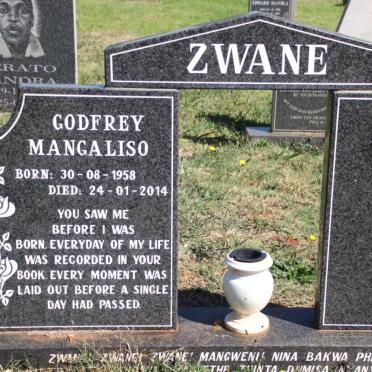 ZWANE Godfrey Mangaliso 1958-2014