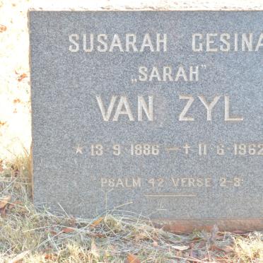 ZYL Susarah Gesina, van 1886-1962