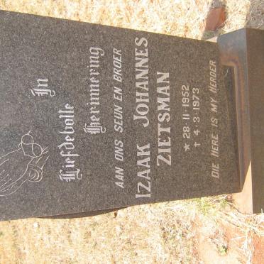 ZIETSMAN Izaak Johannes 1952-1973