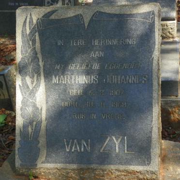 ZYL Marthinus Johannes, van 1907-1959