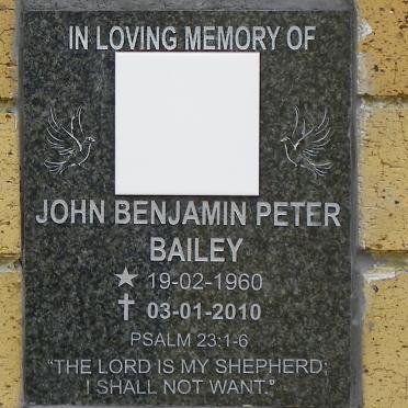 BAILEY John Benjamin Peter 1960-2010