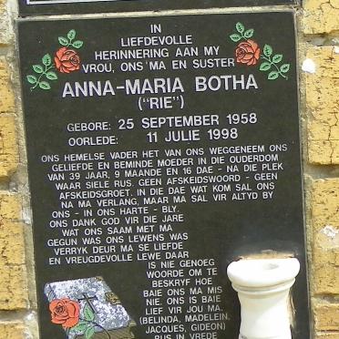 BOTHA Anna-Maria 1958-1998