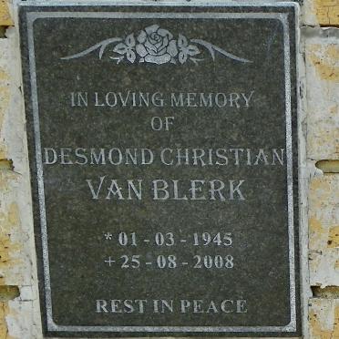 BLERK Desmond Christian, van 1945-2008
