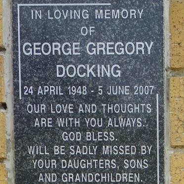 DOCKING George Gregory 1948-2007