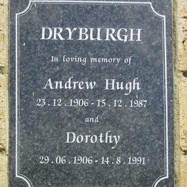 DRYBURGH Andrew Hugh 1906-1987 &amp; Dorothy 1906-1991