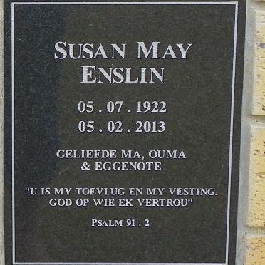 ENSLIN Susan May 1922-2013