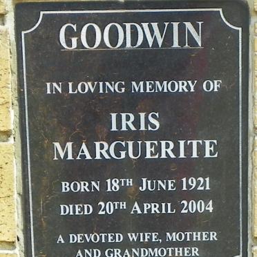 GOODWIN Iris Marguerite 1921-2004