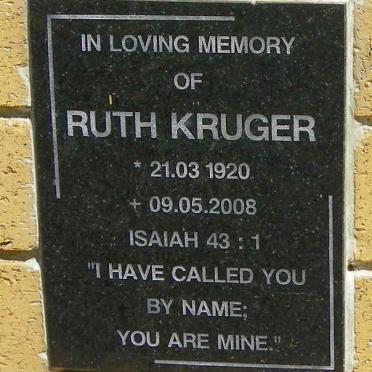 KRUGER Ruth 1920-2008