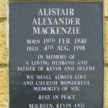 MACKENZIE Alistair Alexander 1940-1998