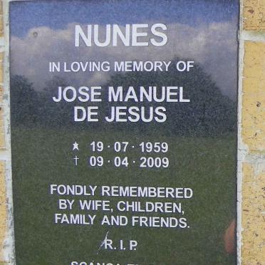 NUNES Jose Manuel De Jesus 1959-2009