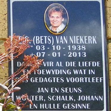 NIEKERK E.C., van 1938-2013