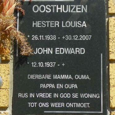 OOSTHUIZEN John Edward 1937- &amp; Hester Louisa 1938-2007