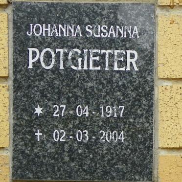 POTGIETER Johanna Susanna 1917-2004