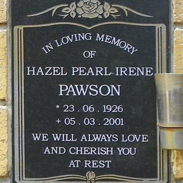 PAWSON Hazel Pearl Irene 1926-2001