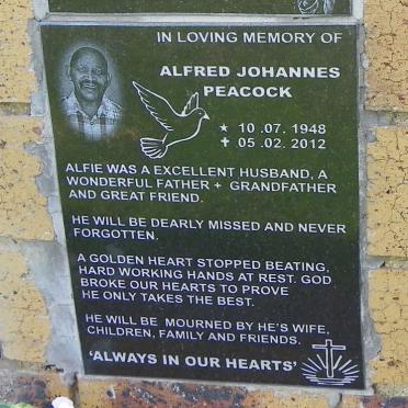 PEACOCK Alfred Johannes 1948-2012