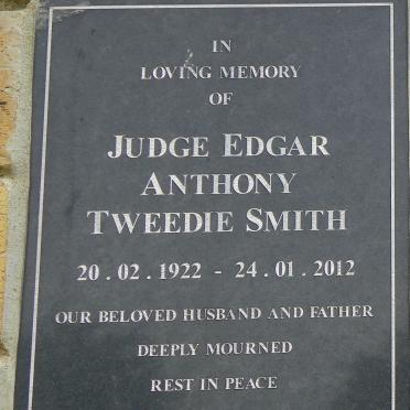 SMITH Edgar Anthony Tweedie 1922-2012