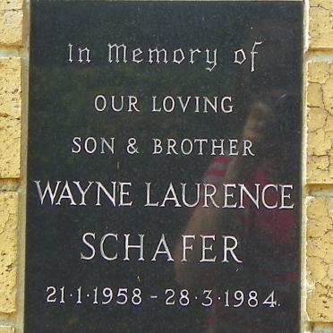 SCHAFER Wayne Laurence 1958-1984