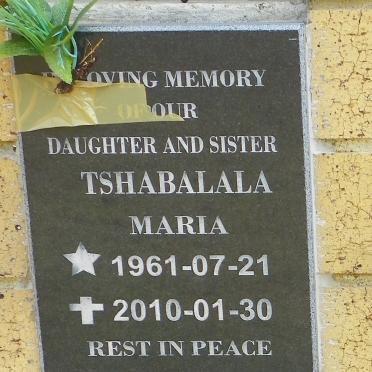 TSHABALALA Maria 1961-2010