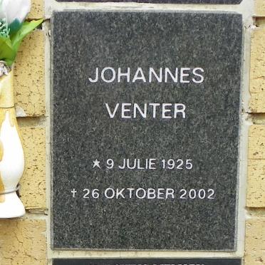 VENTER Johannes 1925-2002