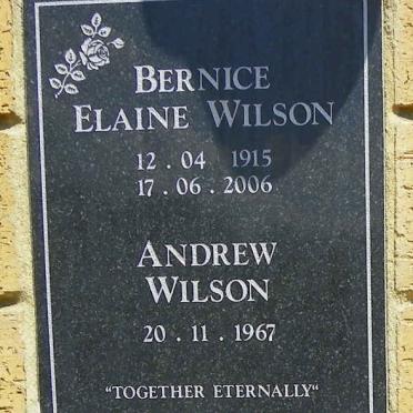 WILSON Andrew 1967 :: WILSON Bernice Elaine 1915-2006