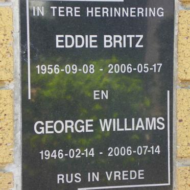 WILLIAMS George 1946-2006 :: BRITZ Eddie 1956-2006