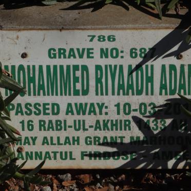 ADAM Mohammed Riyaadh -201?