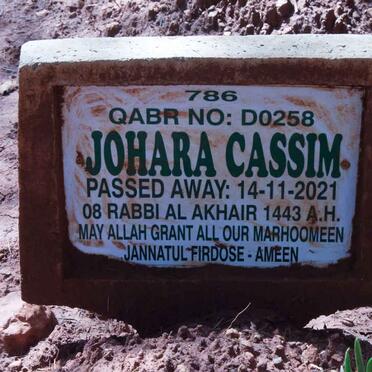 CASSIM Johara -2021